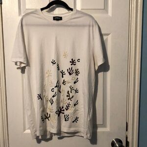 Express White and Purple Short Sleeve Tees